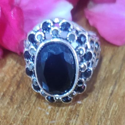 AKS Black Gem Ring