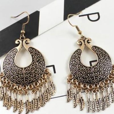 AKS Hoop Metal oxidised earrings