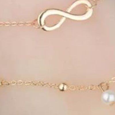 AKS Pearl Anklet Two layer